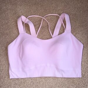 Lululemon Like a Cloud Ribbed Longline Bra, D/DD Cup Pink Peony $68